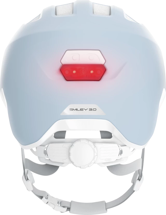 Dziecięcy kask rowerowy ABUS Smiley 3.0 ACE LED Pure Aqua Rozmiar M: 50-55 cm