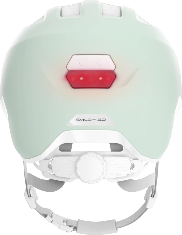 Dziecięcy kask rowerowy ABUS Smiley 3.0 ACE LED Pure Mint