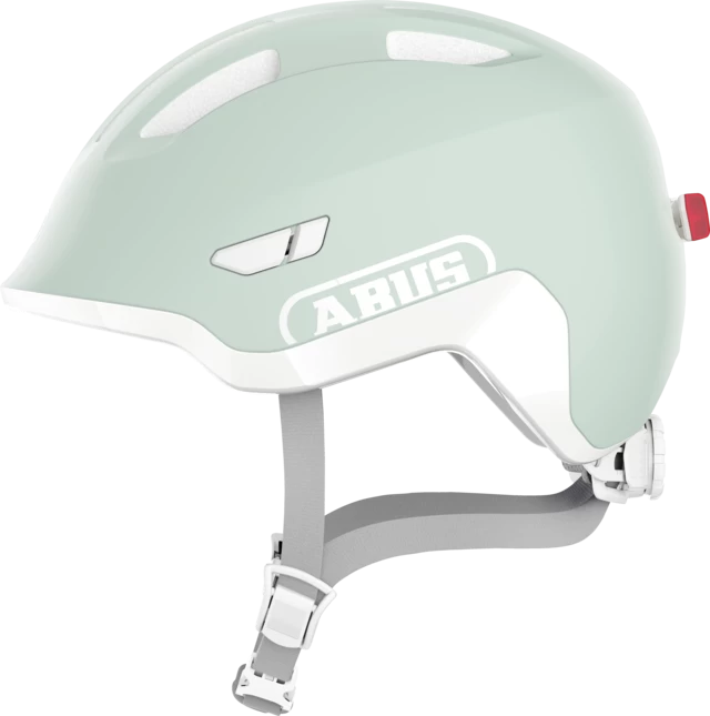 Dziecięcy kask rowerowy ABUS Smiley 3.0 ACE LED Pure Mint