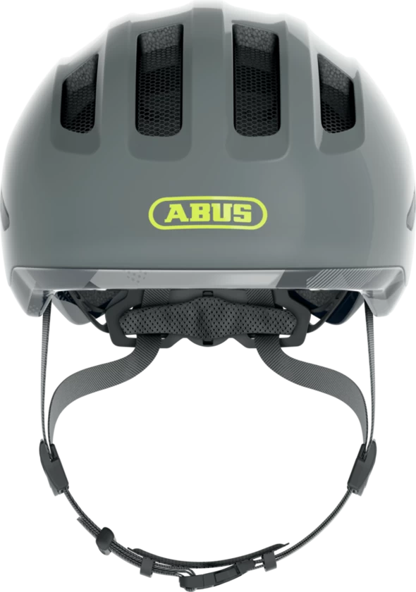 Dziecięcy kask rowerowy ABUS Smiley 3.0 ACE LED Shiny Grey Rozmiar S: 45-50 cm