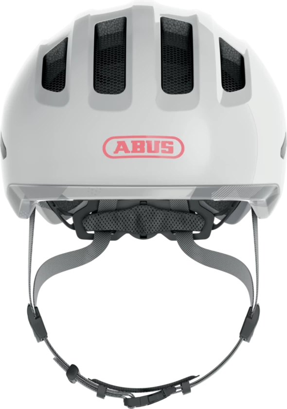 Dziecięcy kask rowerowy ABUS Smiley 3.0 ACE LED Shiny White