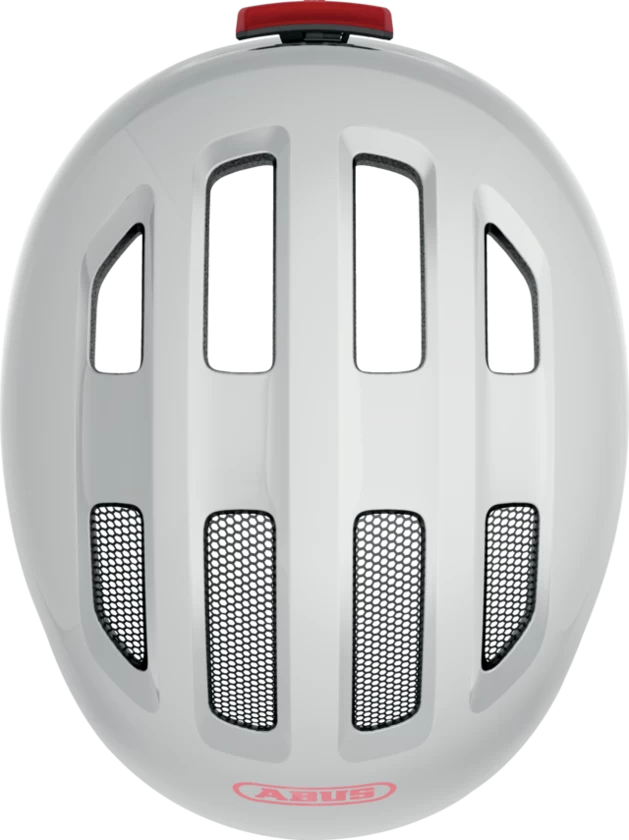 Dziecięcy kask rowerowy ABUS Smiley 3.0 ACE LED Shiny White