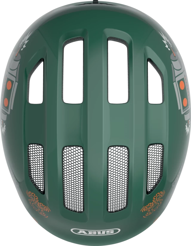 Dziecięcy kask rowerowy ABUS Smiley 3.0 Green Robo Rozmiar S: 45-50 cm