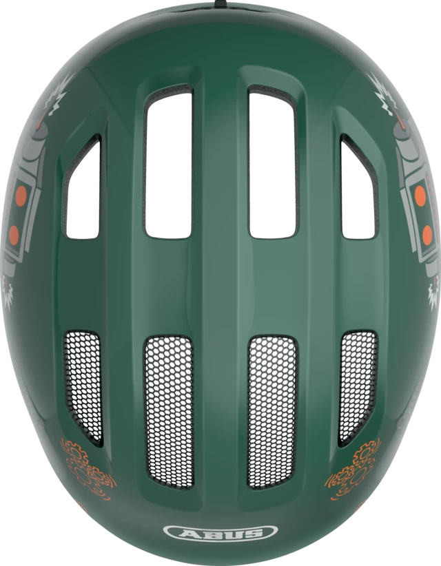 Dziecięcy kask rowerowy ABUS Smiley 3.0 Green Robo