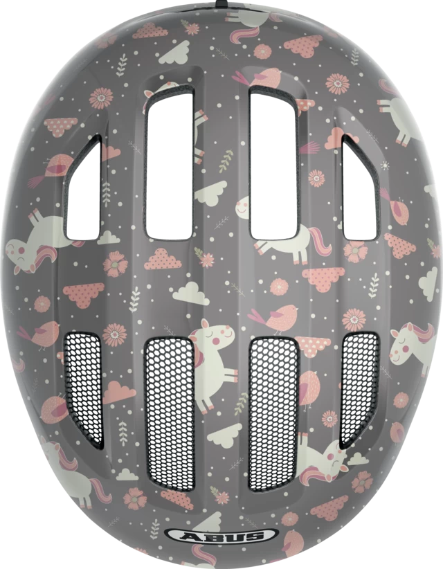 Dziecięcy kask rowerowy ABUS Smiley 3.0 Grey Horse Rozmiar M: 50-55 cm
