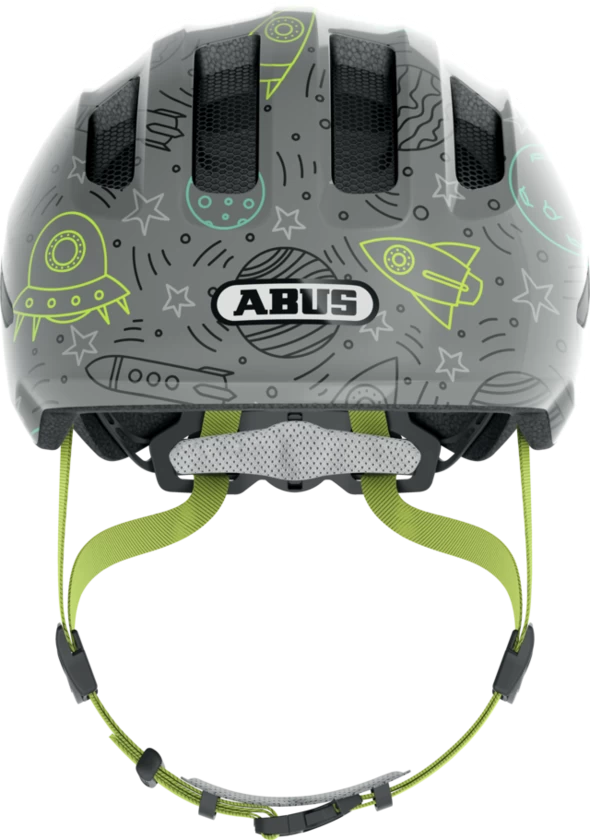 Dziecięcy kask rowerowy ABUS Smiley 3.0 LED Grey Space Rozmiar M: 50-55 cm