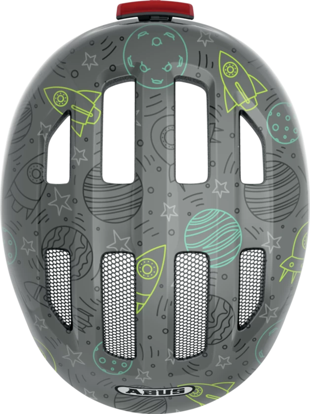 Dziecięcy kask rowerowy ABUS Smiley 3.0 LED Grey Space Rozmiar S: 45-50 cm