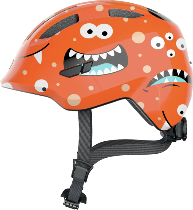 Dziecięcy kask rowerowy ABUS Smiley 3.0 Orange Monster Rozmiar S: 45-50 cm