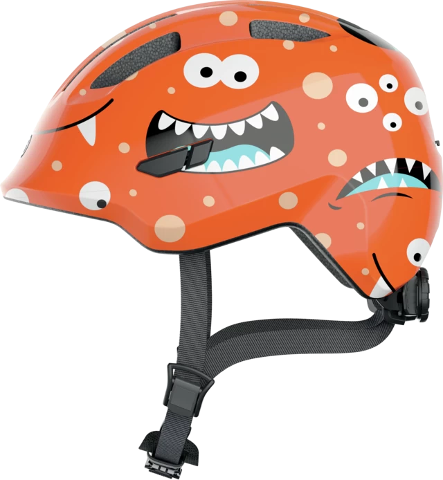 Dziecięcy kask rowerowy ABUS Smiley 3.0 Orange Monster Rozmiar M: 50-55 cm