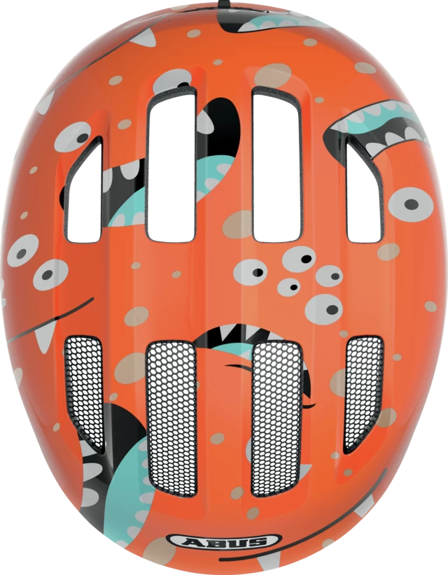 Dziecięcy kask rowerowy ABUS Smiley 3.0 Orange Monster Rozmiar S: 45-50 cm