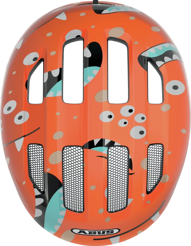 Dziecięcy kask rowerowy ABUS Smiley 3.0 Orange Monster Rozmiar M: 50-55 cm