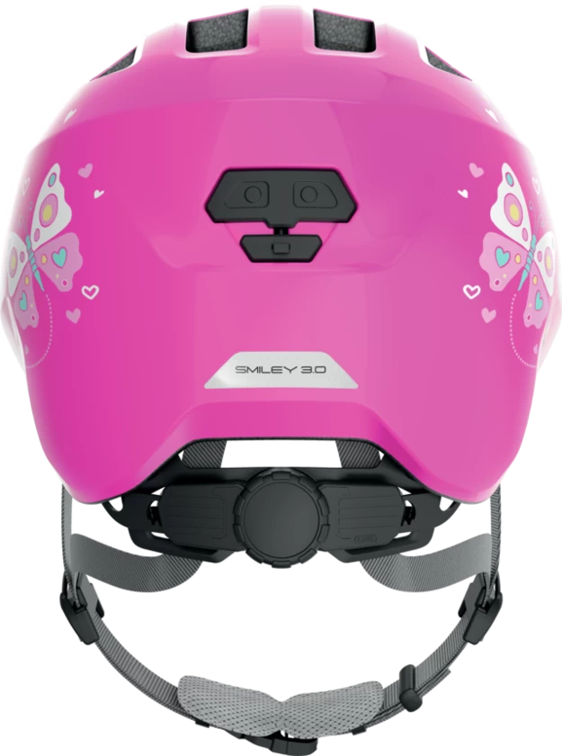 Dziecięcy kask rowerowy ABUS Smiley 3.0 Pink Butterfly