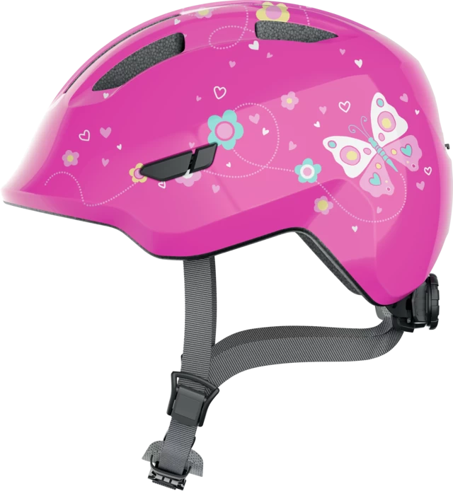 Dziecięcy kask rowerowy ABUS Smiley 3.0 Pink Butterfly