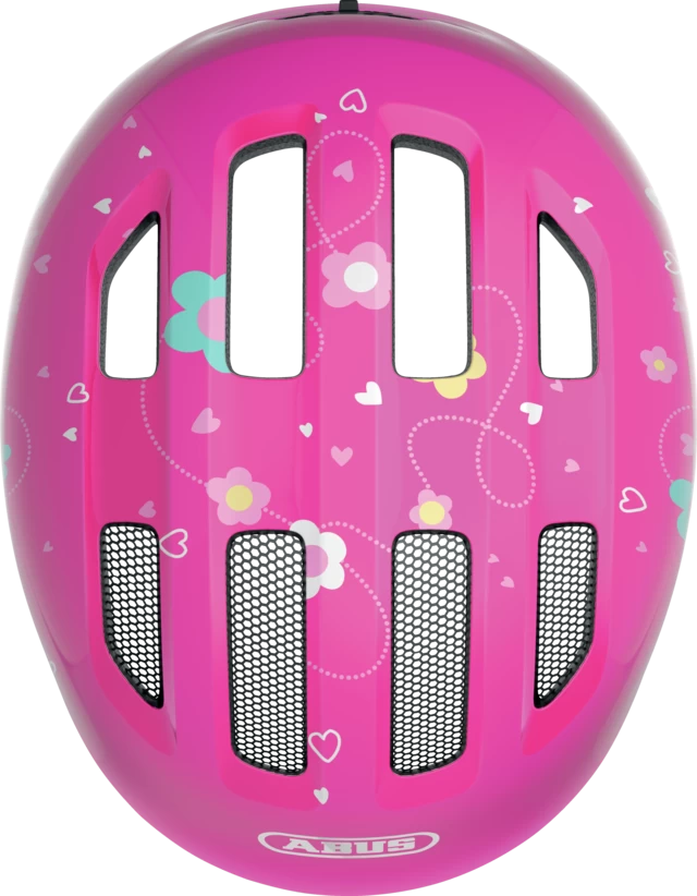 Dziecięcy kask rowerowy ABUS Smiley 3.0 Pink Butterfly