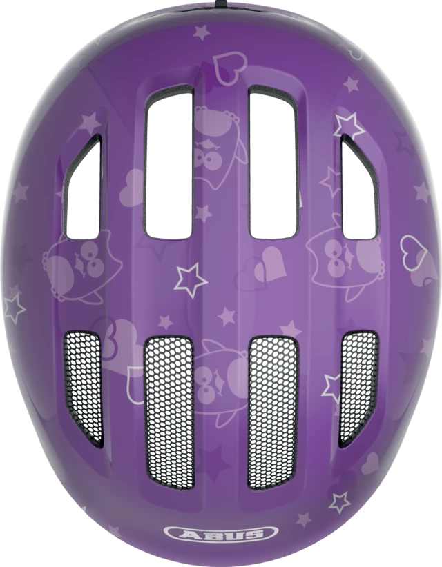 Dziecięcy kask rowerowy ABUS Smiley 3.0 Purple Star Rozmiar M: 50-55 cm