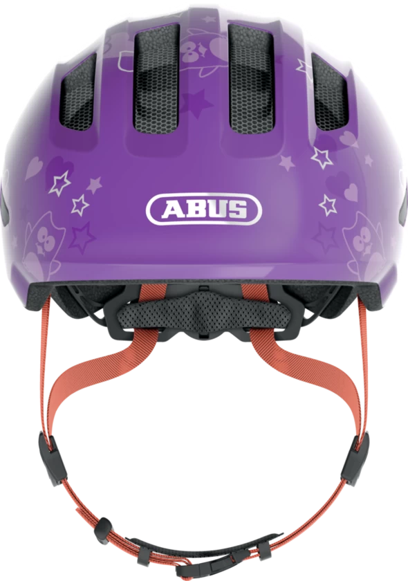 Dziecięcy kask rowerowy ABUS Smiley 3.0 Purple Star Rozmiar S: 45-50 cm