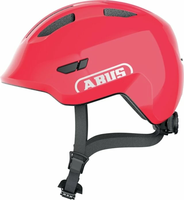 Dziecięcy kask rowerowy ABUS Smiley 3.0 Shiny Red Rozmiar M: 50-55 cm