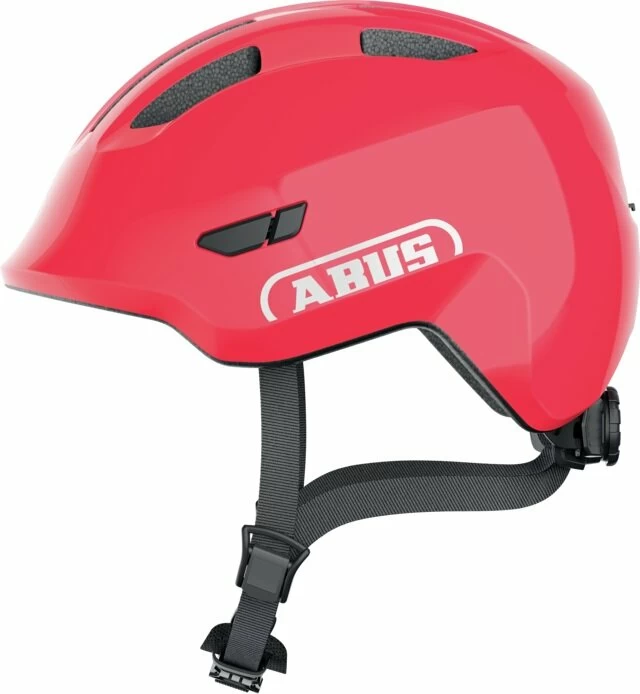 Dziecięcy kask rowerowy ABUS Smiley 3.0 Shiny Red Rozmiar S: 45-50 cm