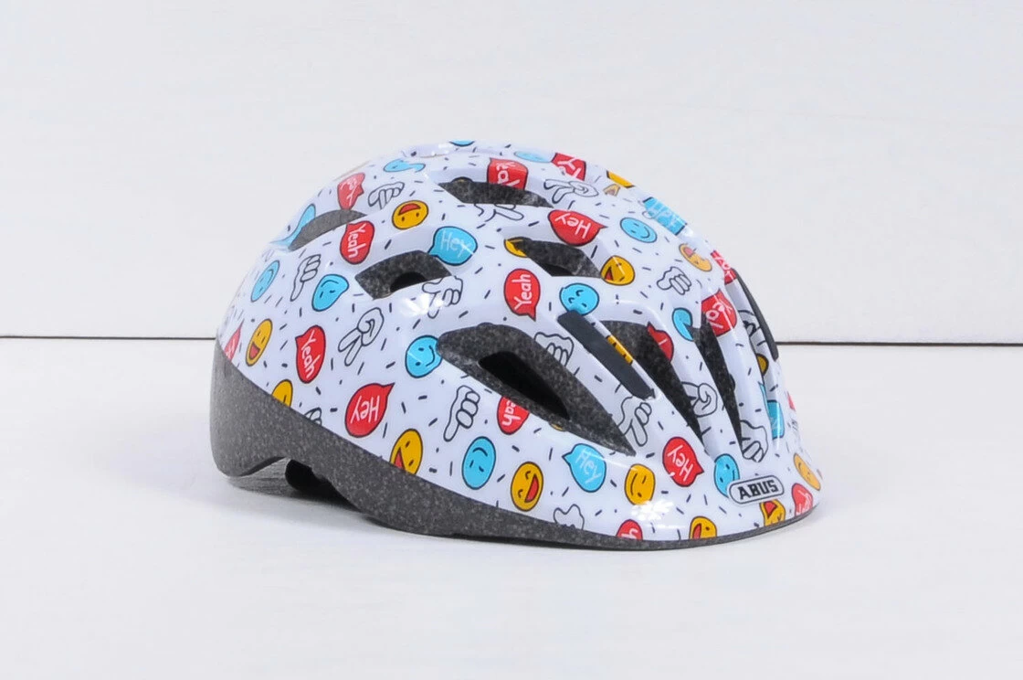 Dziecięcy kask rowerowy Abus Smooty 2.0 White Smiley