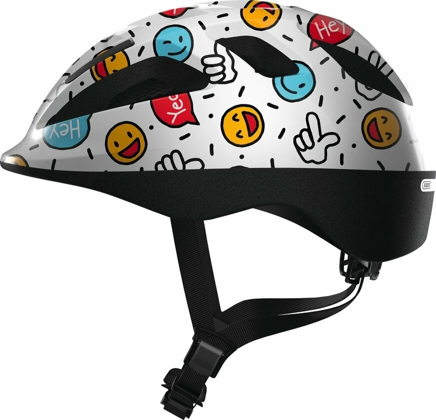 Dziecięcy kask rowerowy Abus Smooty 2.0 White Smiley