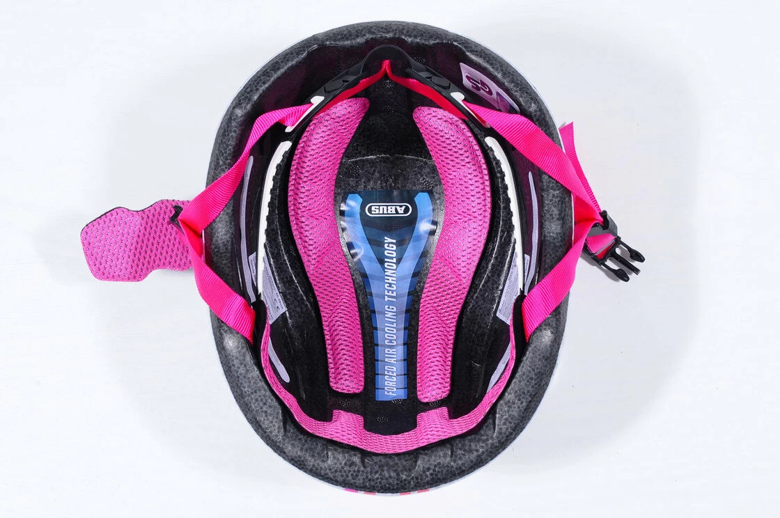 Dziecięcy kask rowerowy Abus Yadd-I Kid, biały Rozmiar M: 55-59 cm