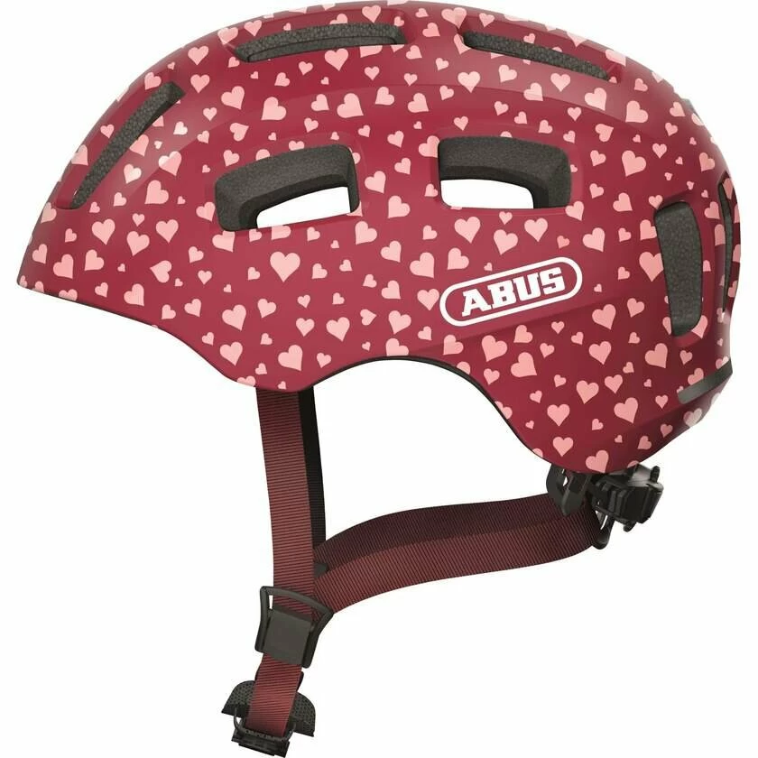 Dziecięcy kask rowerowy Abus Youn-I 2.0 Cherry Heart Rozmiar S: 48-54 cm