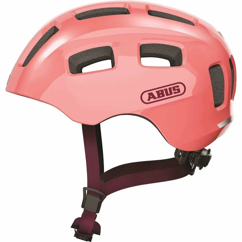 Dziecięcy kask rowerowy Abus Youn-I 2.0 Living Coral Rozmiar S: 48-54 cm