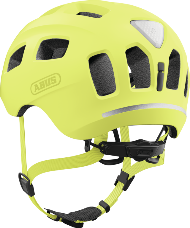 Dziecięcy kask rowerowy Abus Youn-I 2.0 Mono Yellow Rozmiar M: 52-57 cm