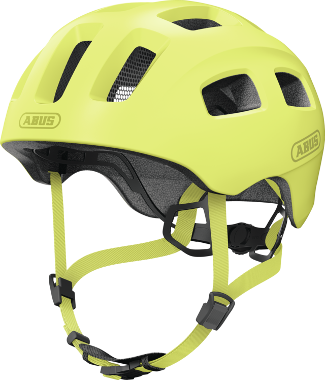 Dziecięcy kask rowerowy Abus Youn-I 2.0 Mono Yellow Rozmiar M: 52-57 cm