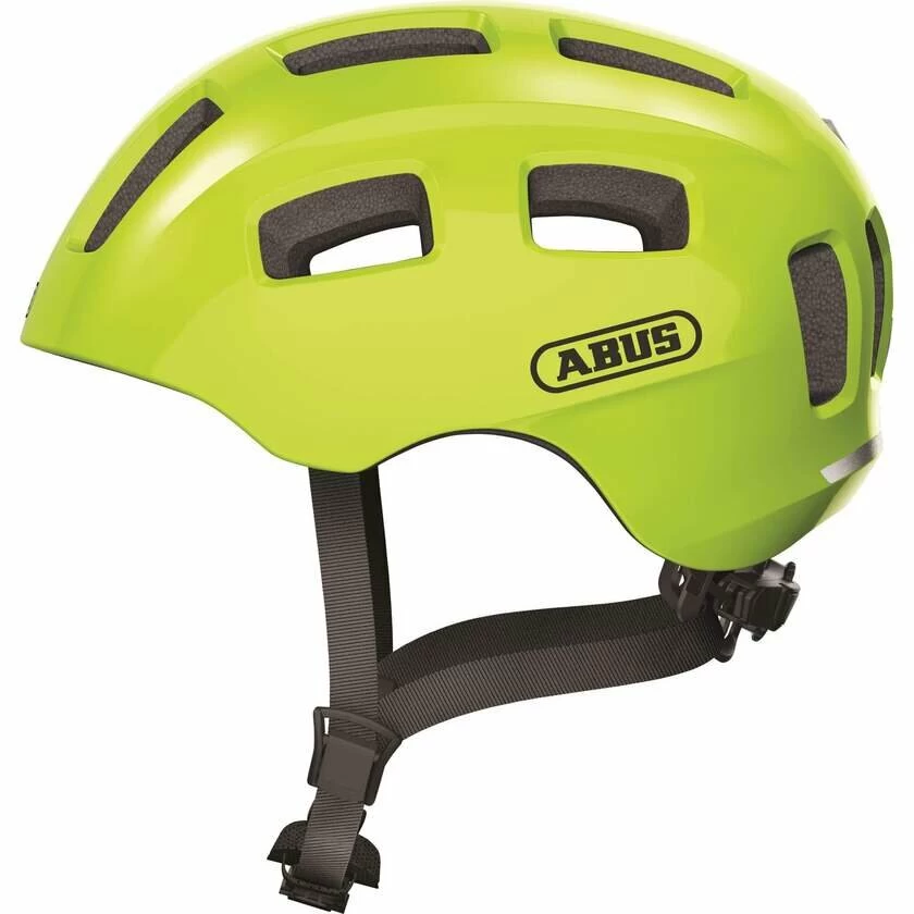 Dziecięcy kask rowerowy Abus Youn-I 2.0 Signal Yellow Rozmiar S: 48-54 cm