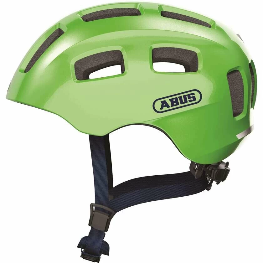 Dziecięcy kask rowerowy Abus Youn-I 2.0 Sparkling Green Rozmiar S: 48-54 cm