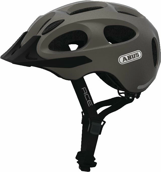 Dziecięcy kask rowerowy Abus Youn-I Ace, srebrny metalik M - 52-57 cm