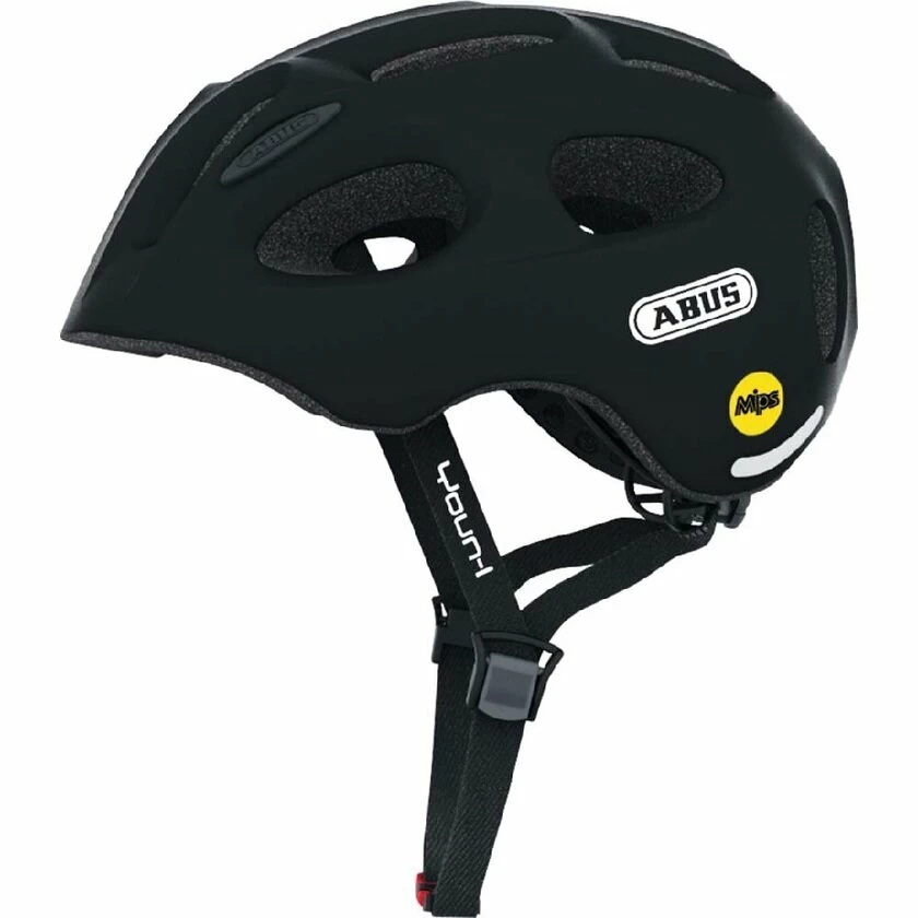 Dziecięcy kask rowerowy Abus Youn-I MIPS, czarny Rozmiar M: 52-57 cm