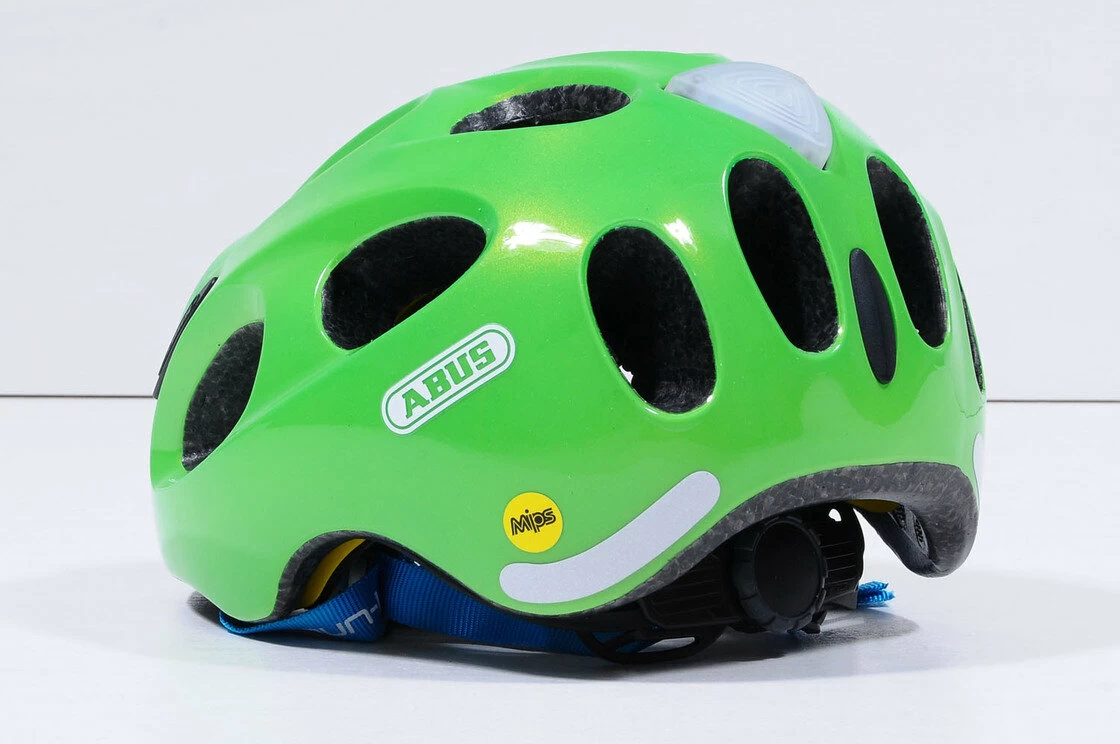 Dziecięcy kask rowerowy Abus Youn-I MIPS, zielony Rozmiar S: 48-54 cm