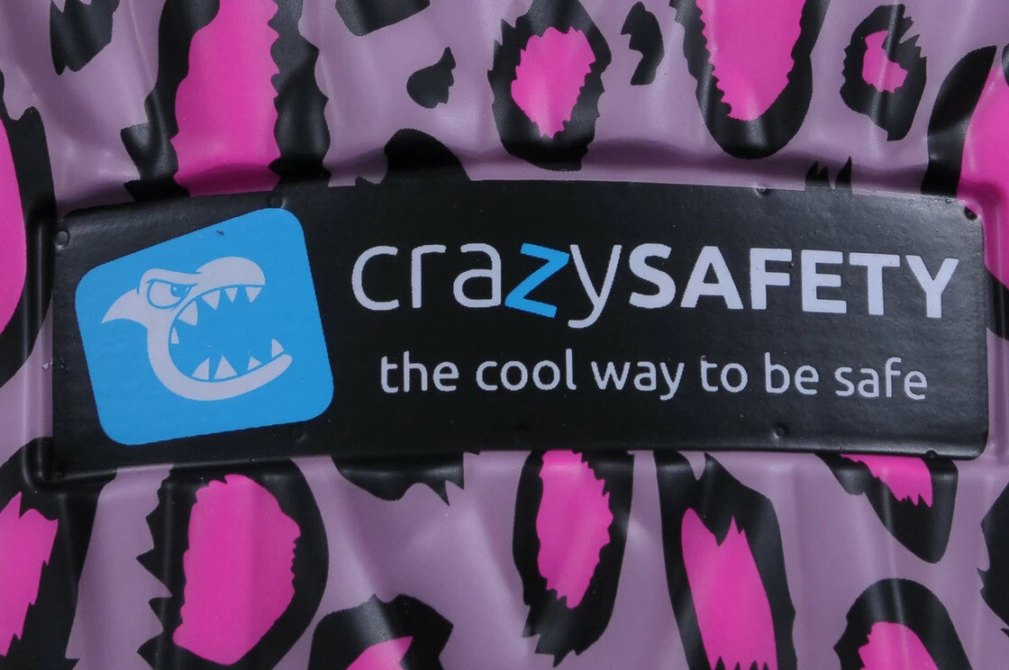 Dziecięcy kask rowerowy Crazy Safe leopard (fioletowy)