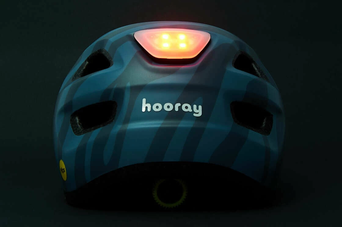 Dziecięcy kask rowerowy MET Hooray! Blue Zebra MIPS Rozmiar: S/M 52-55cm