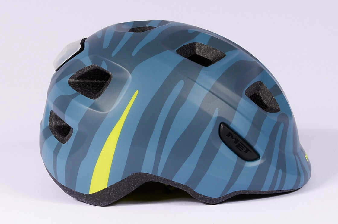 Dziecięcy kask rowerowy MET Hooray! Blue Zebra MIPS Rozmiar: S/M 52-55cm