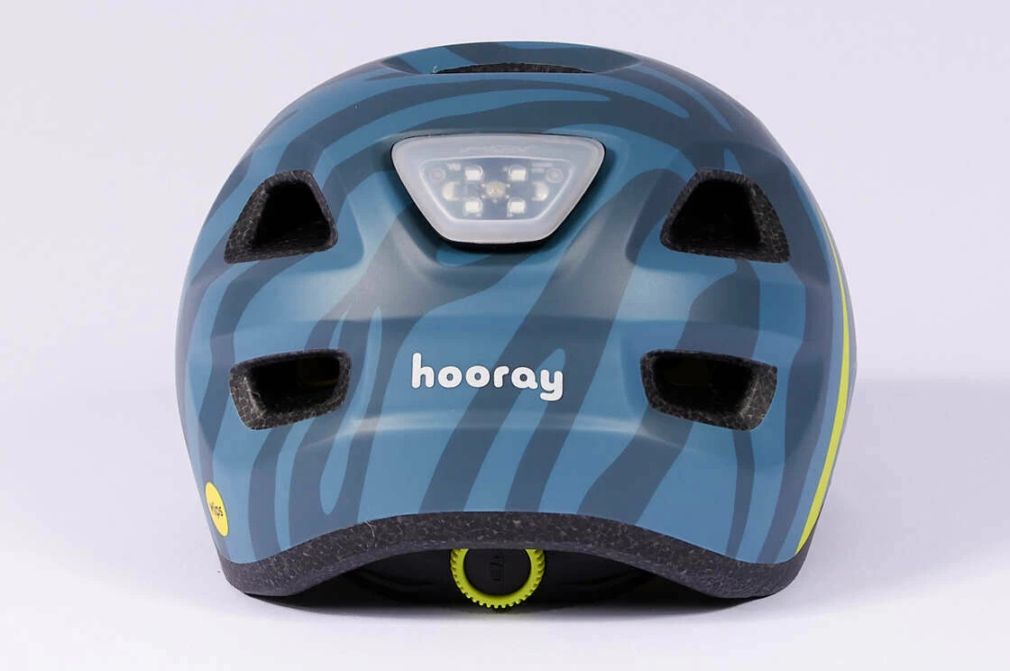 Dziecięcy kask rowerowy MET Hooray! Blue Zebra MIPS Rozmiar: S/M 52-55cm