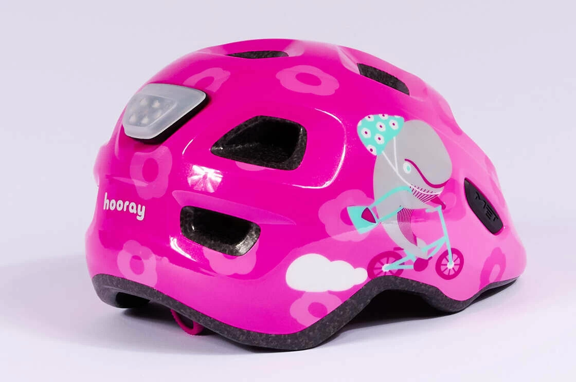 Dziecięcy kask rowerowy MET Hooray! Pink Whale MIPS Rozmiar: S/M 52-55cm