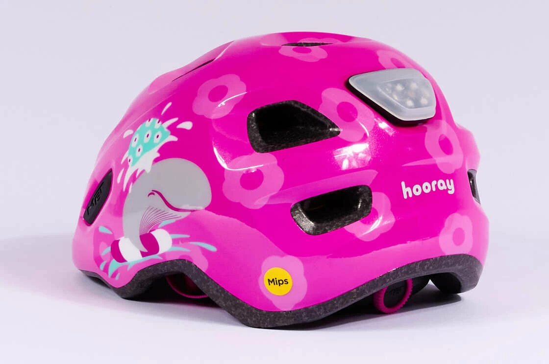 Dziecięcy kask rowerowy MET Hooray! Pink Whale MIPS Rozmiar: S/M 52-55cm
