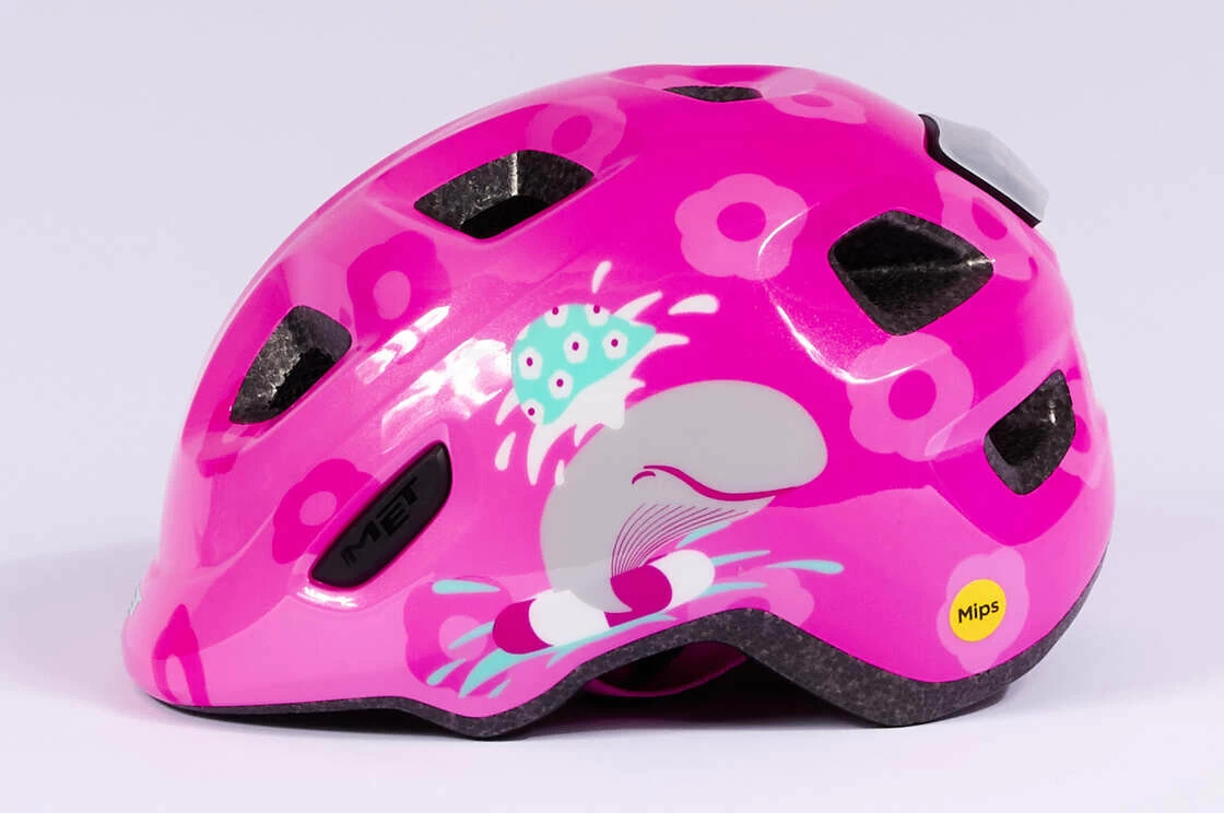 Dziecięcy kask rowerowy MET Hooray! Pink Whale MIPS