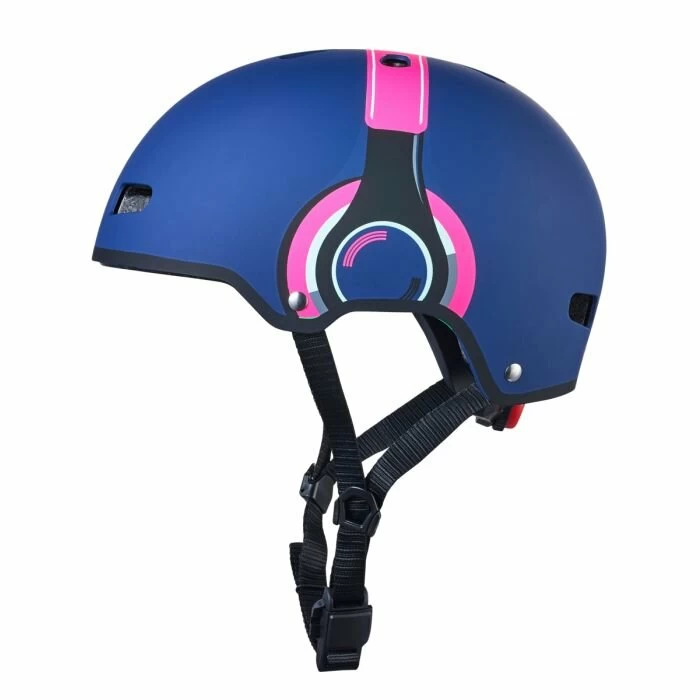 Dziecięcy kask rowerowy Micro Headphone Pink M (54 - 58 cm)