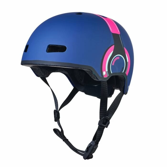 Dziecięcy kask rowerowy Micro Headphone Pink M (54 - 58 cm)