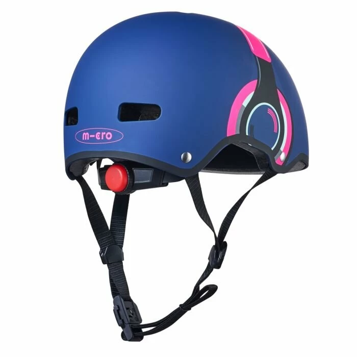 Dziecięcy kask rowerowy Micro Headphone Pink M (54 - 58 cm)