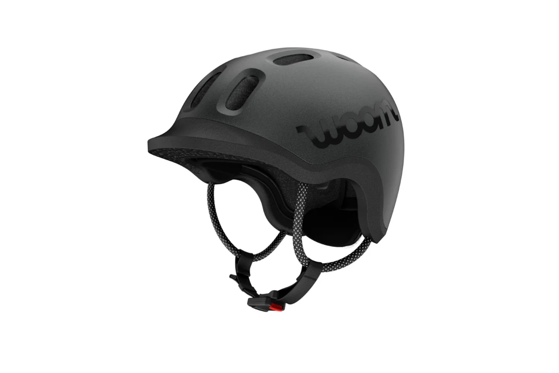 Dziecięcy kask rowerowy woom Ready Chacoal Metallic M (53-57)