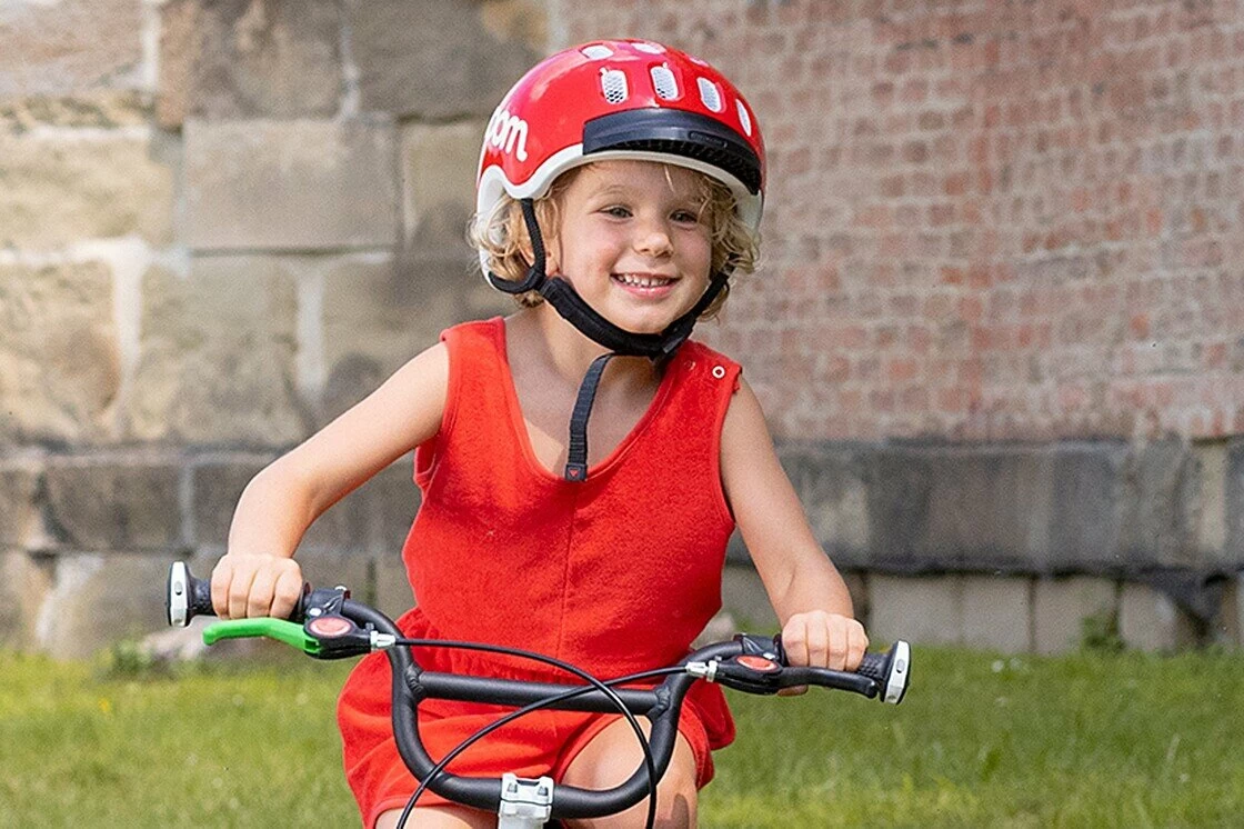Dziecięcy kask rowerowy woom Czerwony XS (46-50)