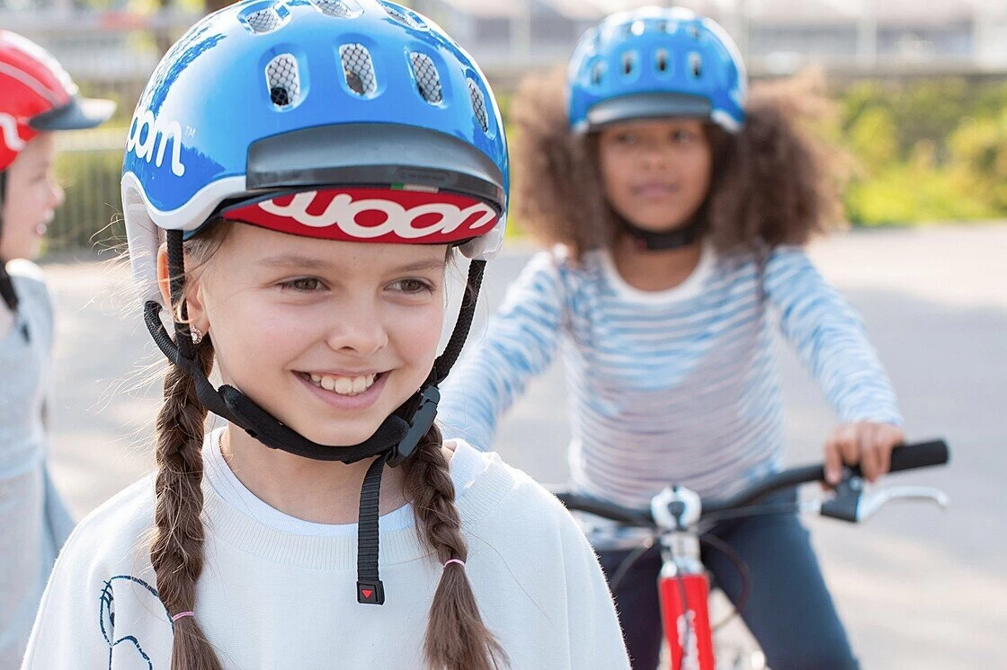Dziecięcy kask rowerowy woom Niebieski S (50-53)