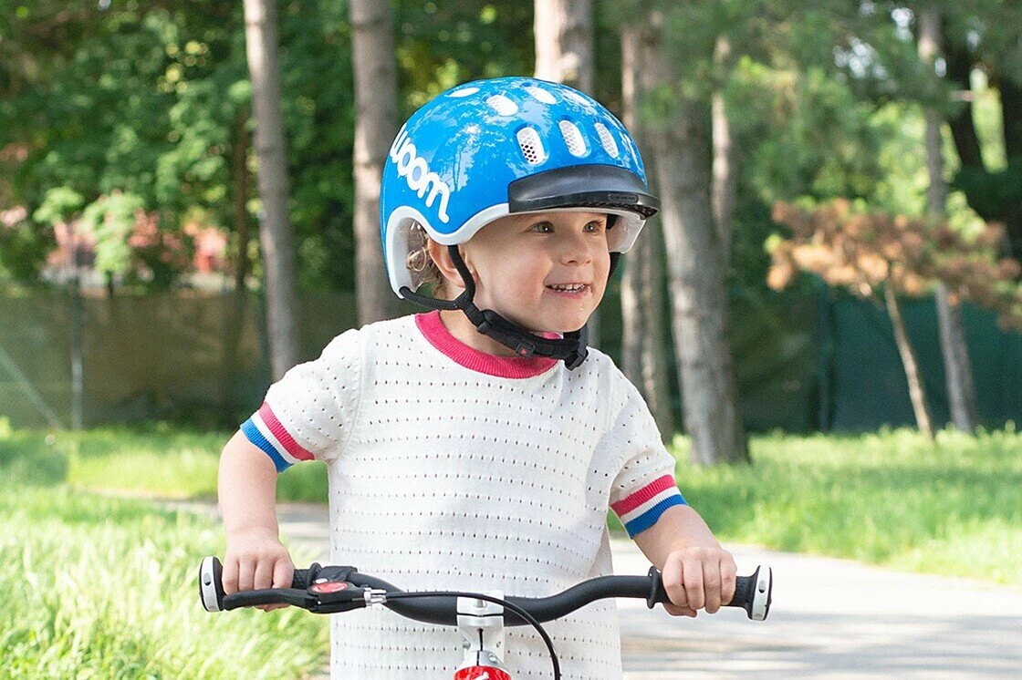 Dziecięcy kask rowerowy woom Niebieski S (50-53)