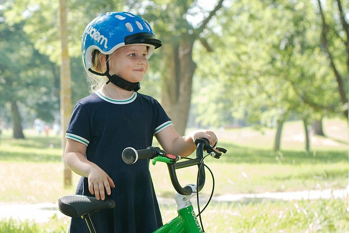 Dziecięcy kask rowerowy woom Niebieski S (50-53)