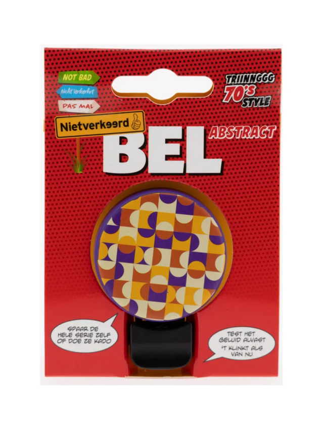 Dzwonek rowerowy Niet Verkeerd 70’s 44 mm  Abstract